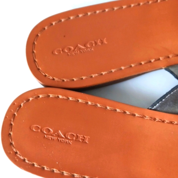 COACH flat sandals. Size 10 - Picture 2 of 7
